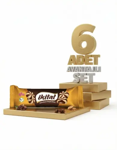 Afia İkitat Kakao Krema Dolgulu Bisküvi 6x75 Gr - Afia