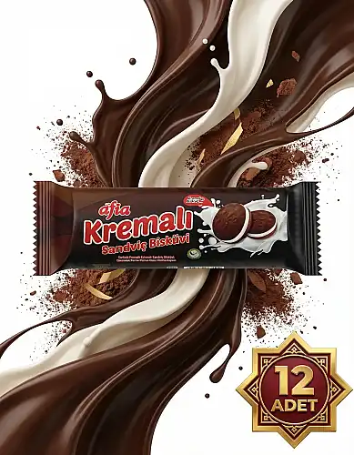 Afia Kakao Kremalı Sandviç Bisküvi 12x60 Gr - 2