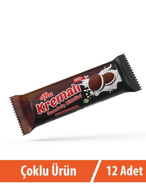 Afia Kakao Kremalı Sandviç Bisküvi 12*60 Gr - 1