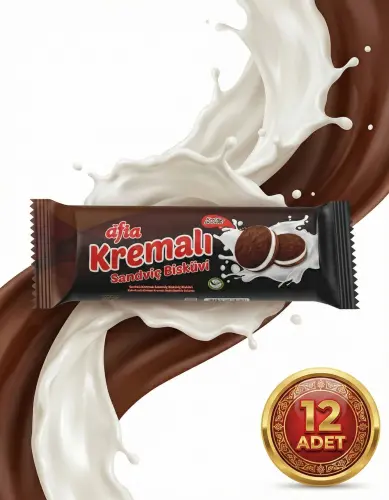 Afia Kakao Kremalı Sandviç Bisküvi 12x60 Gr - 3