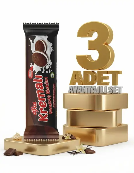 Afia Kakao Kremalı Sandviç Bisküvi 3x60 Gr - 1
