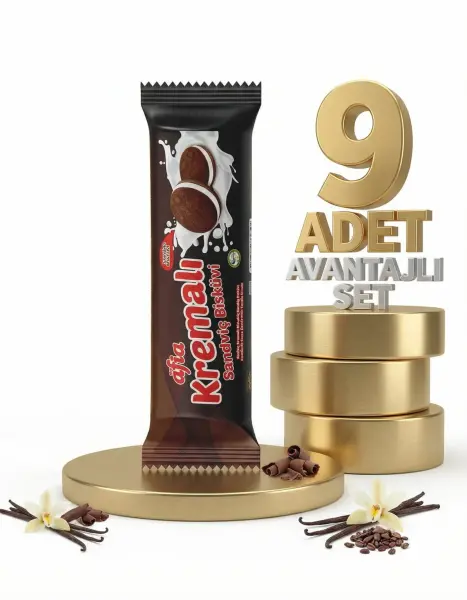Afia Kakao Kremalı Sandviç Bisküvi 9x60 Gr - 1