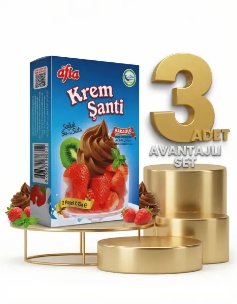 Afia Kakaolu Krem Şanti 3x150 Gr - 1