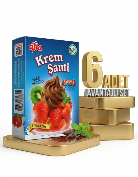 Afia Kakaolu Krem Şanti 6x150 Gr - 1