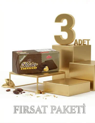 Afia Kakaolu Petibör Bisküvi 3x180 Gr - Afia