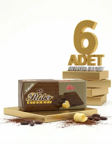 Afia Kakaolu Petibör Bisküvi 6x180 Gr - 1