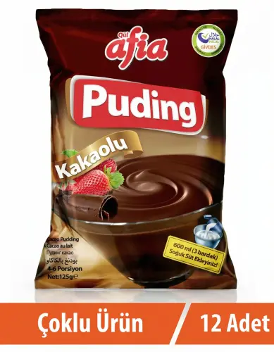 Afia Kakaolu Puding 12x125 Gr - 1