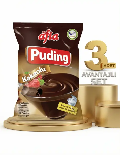 Afia Kakaolu Puding 3x125 Gr - 1