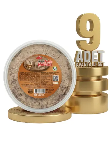 Afia Kakaolu Tahin Helvası 9x500 Gr - Afia