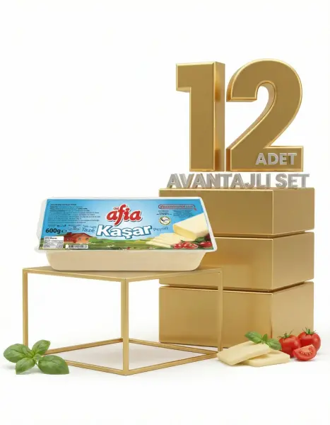 Afia Kaşar Peyniri 12x600 Gr - 1