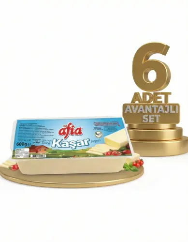 Afia Kaşar Peyniri 6x600 Gr - Afia