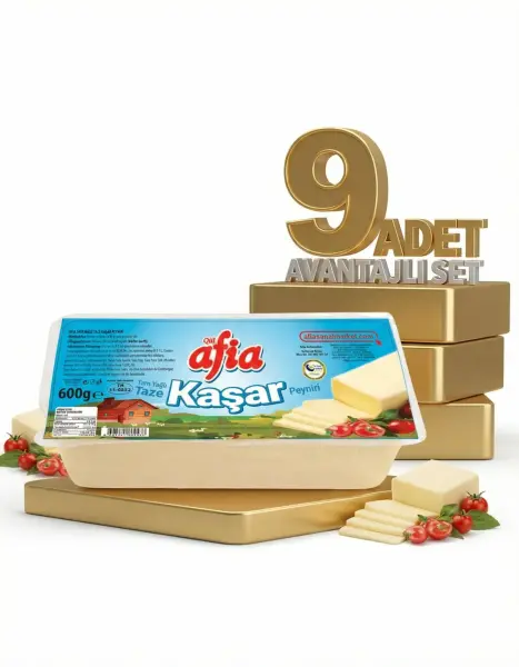 Afia Kaşar Peyniri 9x600 Gr - 1