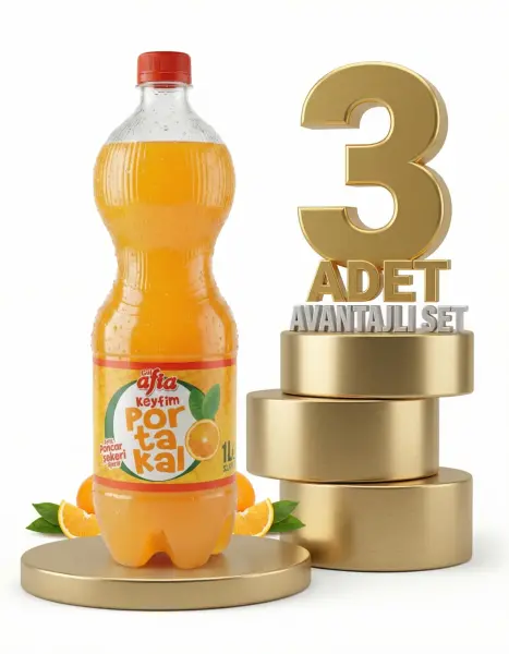 Afia Keyfim Portakallı Gazoz 3x1 Lt - 1
