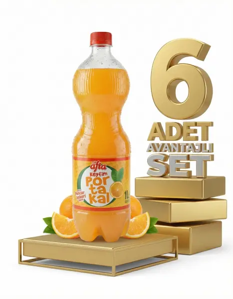 Afia Keyfim Portakallı Gazoz 6x1 Lt - 1