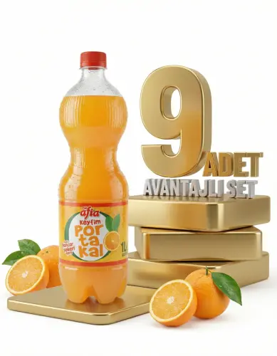 Afia Keyfim Portakallı Gazoz 9x1 Lt - Afia