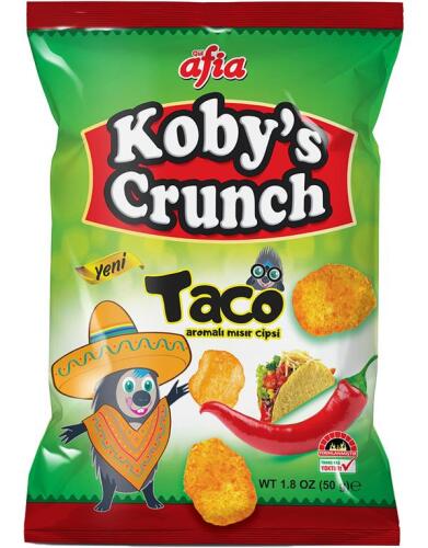 Afia Kobys Crunch Taco Aromalı Mısır Cips 50 Gr - 1