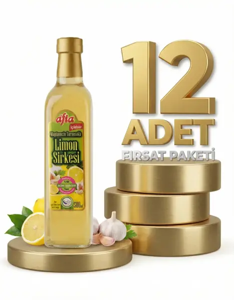 Afia Limon Sirkesi Cam Şişe 12x500 Ml - 1