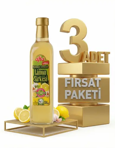 Afia Limon Sirkesi Cam Şişe 3x500 Ml - Afia