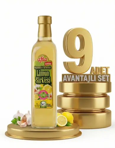 Afia Limon Sirkesi Cam Şişe 9x500 Ml - Afia