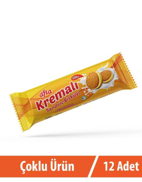 Afia Muz Kremalı Sandviç Bisküvi 12*60 Gr - 1