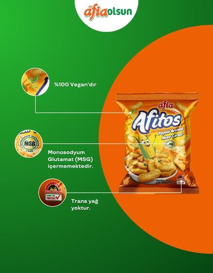 Afitos Peynir Aromalı Mısır Çerezi 50 Gr - 2