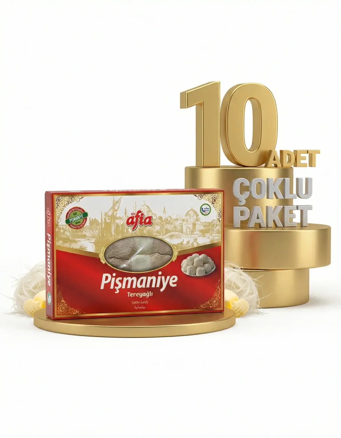 Afia Pişmaniye Paket - Helal Sertifikalı Doğal Geleneksel Türk Tatlısı