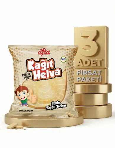 Afia Sade Kağıt Helva 3x45 Gr - AFİA