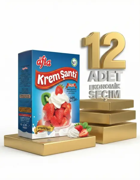 Afia Sade Krem Şanti 3x75 Gr(225 Gr) x 12 - 1
