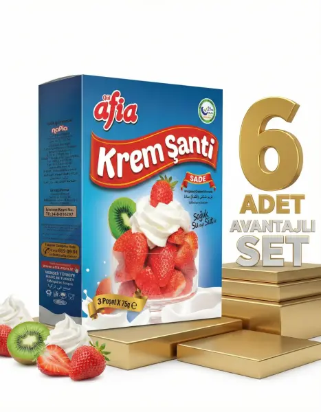 Afia Sade Krem Şanti 3x75 Gr(225 Gr) x 6 - 1