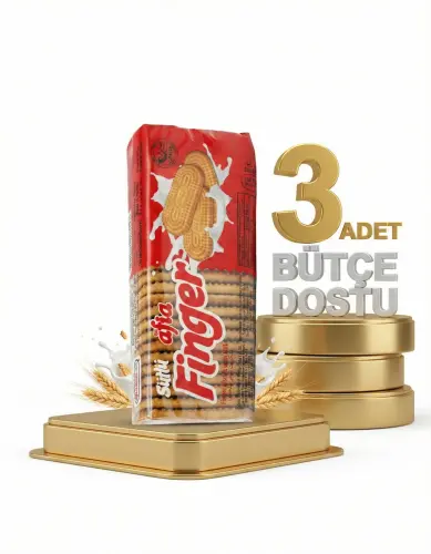 Afia Sütlü Finger Bisküvi 3x140 Gr - Afia