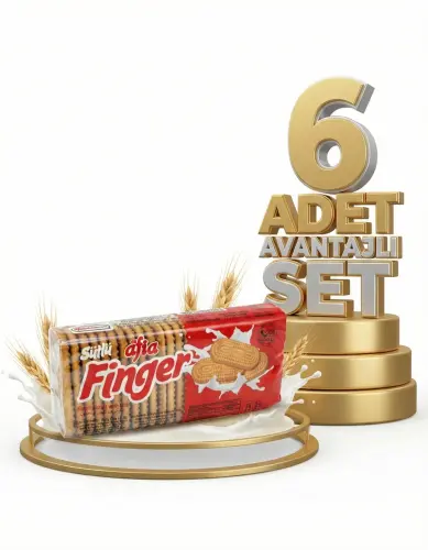 Afia Sütlü Finger Bisküvi 6x140 Gr - Afia