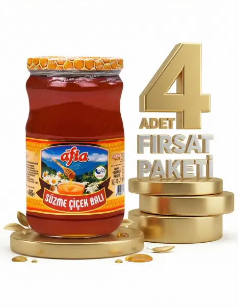 Afia Süzme Çiçek Bal 4x460 Gr - 1