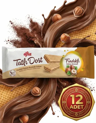 Afia Tatlı Dost Fındıklı Kakao Kremalı Gofret 12x140 Gr - 2