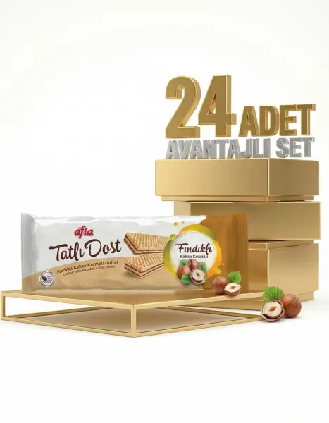 Afia Tatlı Dost Fındıklı Kakao Kremalı Gofret 24x140 Gr - 2