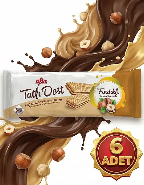 Afia Tatlı Dost Fındıklı Kakao Kremalı Gofret 6x140 Gr - 2