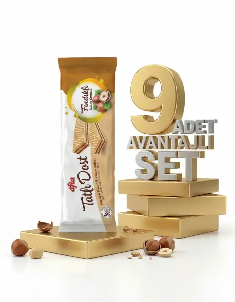 Afia Tatlı Dost Fındıklı Kakao Kremalı Gofret 9x140 Gr - 1