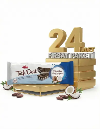 Afia Tatlı Dost Hindistan Cevizli Gofret 24x140 Gr - 2