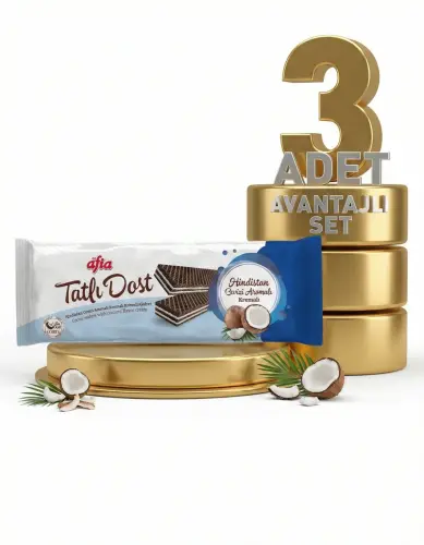 Afia Tatlı Dost Hindistan Cevizli Gofret 3x140 Gr - Afia