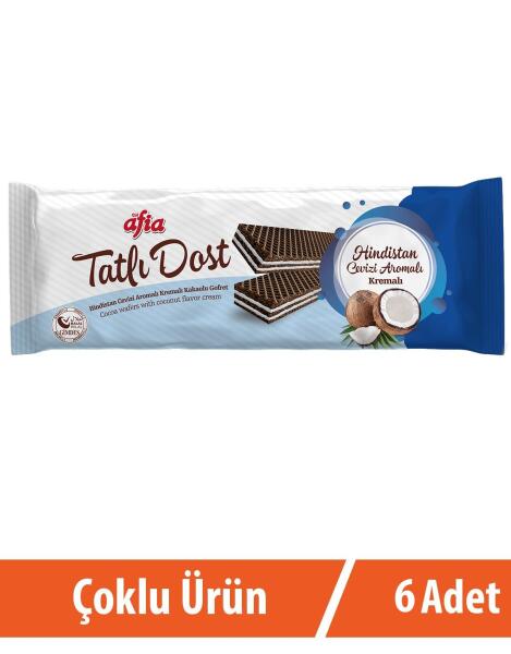 Afia Tatlı Dost Hindistan Cevizli Gofret 6x140 Gr - 1
