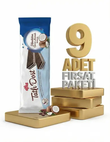 Afia Tatlı Dost Hindistan Cevizli Gofret 9x140 Gr - Afia