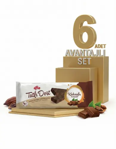 Afia Tatlı Dost Kakao Kremalı Gofret 6x140 Gr - 1
