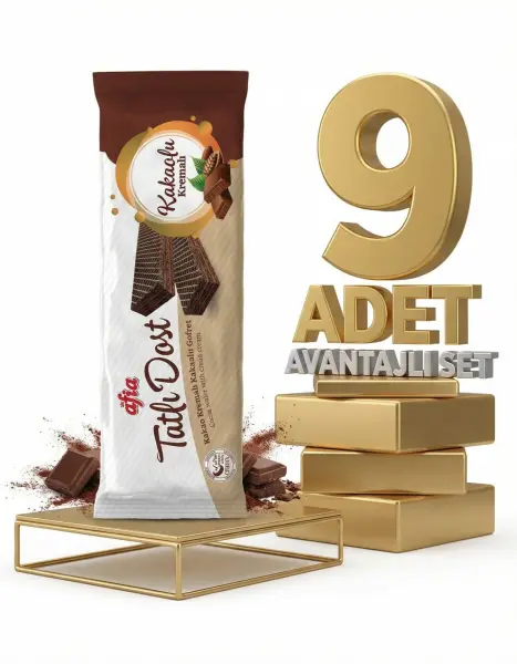 Afia Tatlı Dost Kakao Kremalı Gofret 9x140 Gr - 1