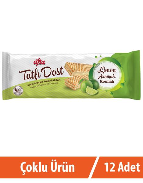 Afia Tatlı Dost Limon Kremalı Gofret 12x140 Gr - 1