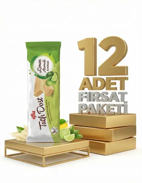 Afia Tatlı Dost Limon Kremalı Gofret 12x140 Gr - 2