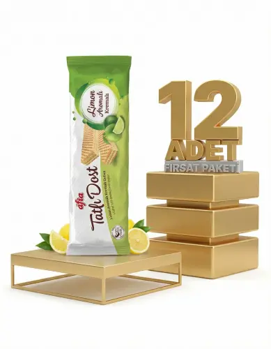 Afia Tatlı Dost Limon Kremalı Gofret 12x140 Gr - 1