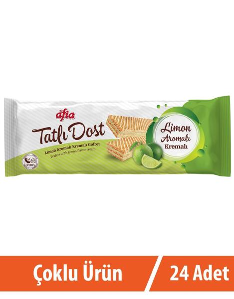 Afia Tatlı Dost Limon Kremalı Gofret 24x140 Gr - 1