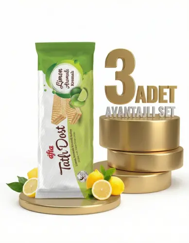 Afia Tatlı Dost Limon Kremalı Gofret 3x140 Gr - Afia