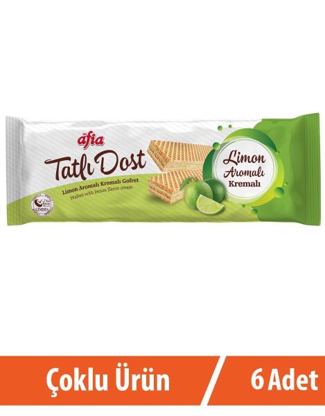 Afia Tatlı Dost Limon Kremalı Gofret 6x140 Gr - 1