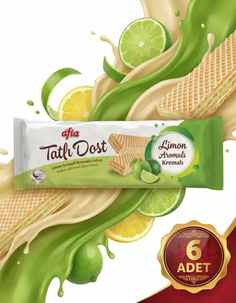 Afia Tatlı Dost Limon Kremalı Gofret 6x140 Gr - 2