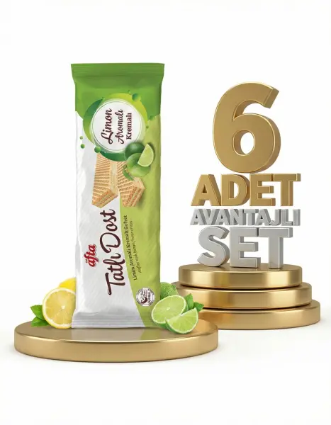 Afia Tatlı Dost Limon Kremalı Gofret 6x140 Gr - 1